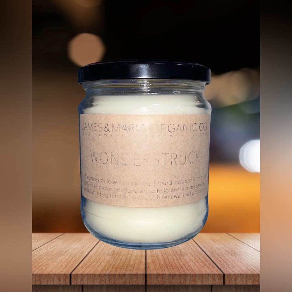 NEW! James & Maria Organic Co. Wonderstruck Soy Candle 16oz